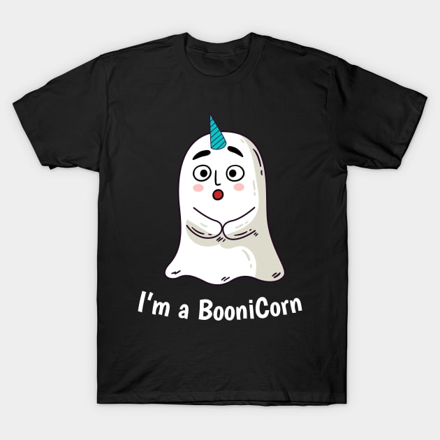 Funny Halloween: Relaxed Boonicorn Unicorn Ghost T-Shirt by heidiki.png